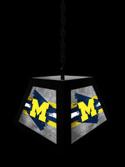 NCAA College Logo Pendant Box Light | Pool Table or Bar Pendant Light