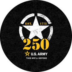 L214 Black Wrinkle United States Army 250th Anniversary Pub Table | Army VFW Pub Tables