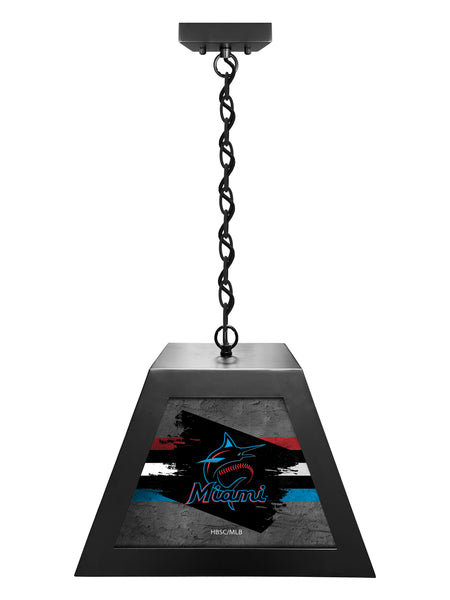 Miami Marlins Pendant Box Light, Bar Light and Billiard Light