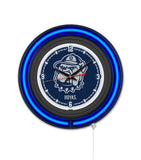 Georgetown University Black Case Neon Clock