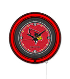 Illinois State University Black Case Neon Clock
