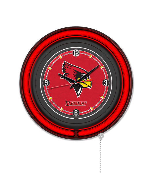 Illinois State University Black Case Neon Clock
