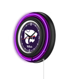 Kansas State University Black Case Neon Clock