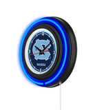 University of North Carolina Black Case Neon Clock