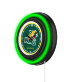 Northern Michigan University Black Case Neon Clock