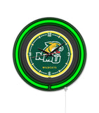 Northern Michigan University Black Case Neon Clock