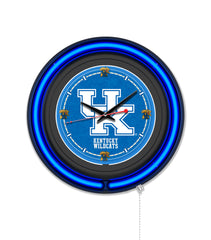 University of Kentucky (UK)  Black Case Neon Clock