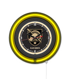US Military Academy Black Case Neon Clock