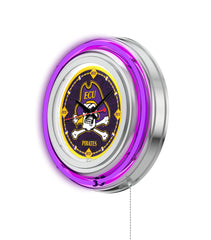 15" ECU Pirates Neon Clock