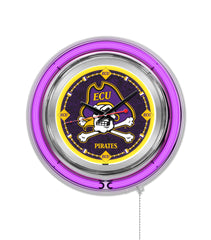 East Carolina Pirates Officially Licensed Logo 15" Neon Clock