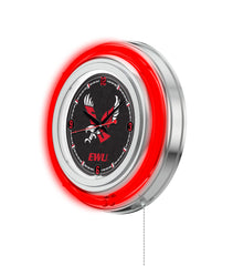 15" Eastern Washington Eagles Neon Clock