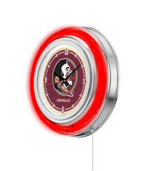 15" Florida State University Seminoles Head Neon Clock