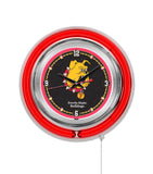 15" Ferris State Neon Clock | Bulldogs Retro Neon Clock