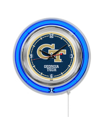 Georgia Tech Officially Licensed Logo 15" Neon Clock