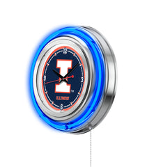15" Illinois Fighting Illini Neon Clock