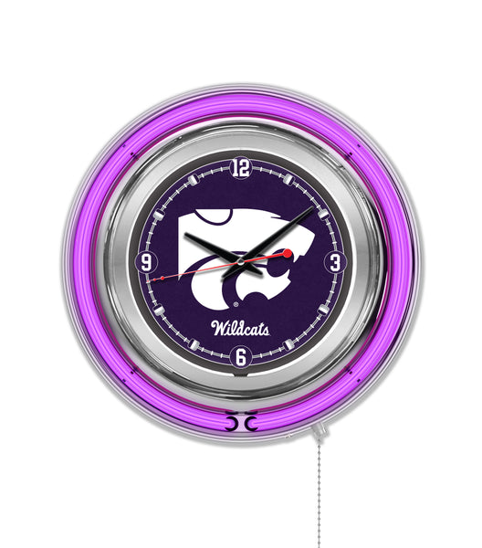 15" Kansas State Wildcats Neon Clock