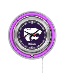 15" Kansas State Wildcats Neon Clock