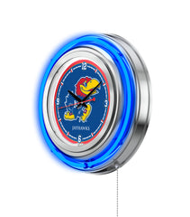 15" Kansas Jayhawks Neon Clock