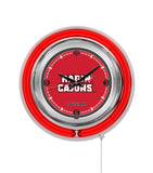 15" Louisiana Ragin Cajuns Neon Clock