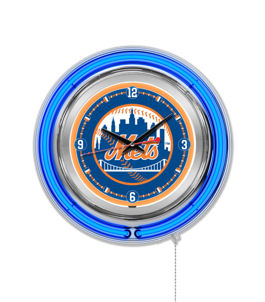 15" New York Mets Neon Clock