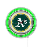 15" Oakland Athletics Neon Clock