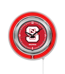 15" NC State Wolfpack Neon Clock