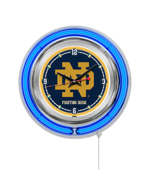 15" Notre Dame Fighting Irish ND Script Neon Clock
