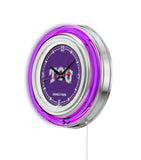 15" Texas Christian Neon Clock | TCU Horned Frogs Retro Neon Clock