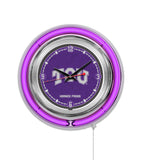 15" Texas Christian Neon Clock | TCU Horned Frogs Retro Neon Clock