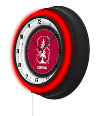 Stanford University Black Case Neon Clock