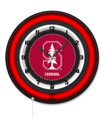 Stanford University Black Case Neon Clock