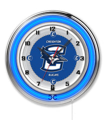 19" Creighton University Bluejays Neon Clock