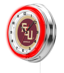 19" Florida State University Seminoles FSU Script Neon Clock