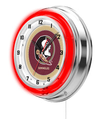 19" Florida State University Seminoles Neon Clock