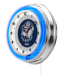 19" Georgetown Hoyas Neon Clock