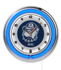 19" Georgetown Hoyas Neon Clock