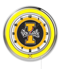 19" Idaho Vandals Logo Neon Clock