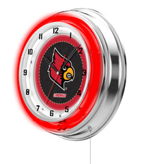 19" Louisville Cardinals Neon Clock