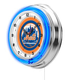 19" New York Mets Neon Clock