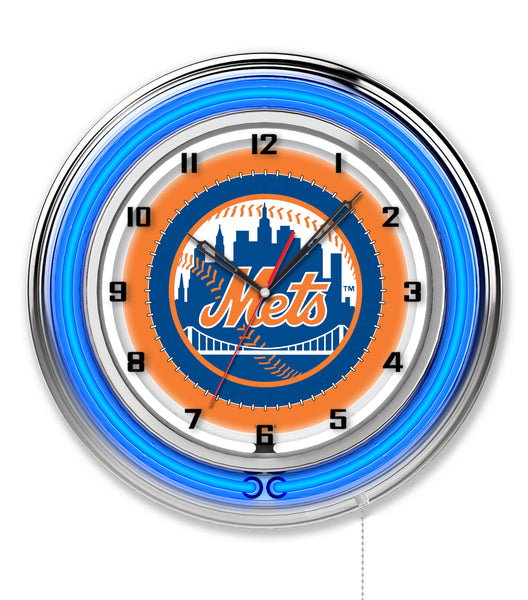 19" New York Mets Neon Clock