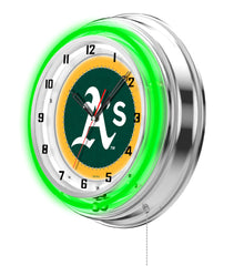 19" Oakland Athletics Neon Clock