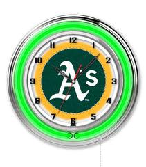 19" Oakland Athletics Neon Clock