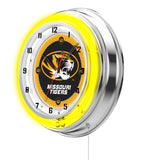 19" University of Missouri Tigers Neon Clock