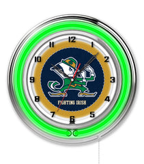 19" Notre Dame University Fighting Irish Neon Clock