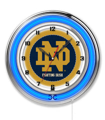 19" Notre Dame Fighting Irish ND Script Neon Clock