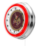 19" Texas State Neon Clock | TSU Bobcats Retro Neon Clock