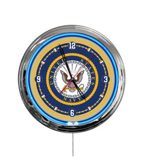 United States Navy 16" Multi Color LED Wall Clock