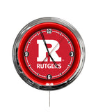 Rutgers 16" Multi Color LED Wall Clock