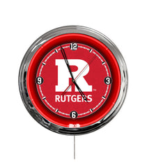 Rutgers 16" Multi Color LED Wall Clock