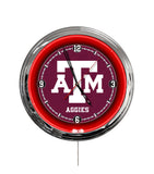 Texas A&M 16" Multi Color LED Wall Clock